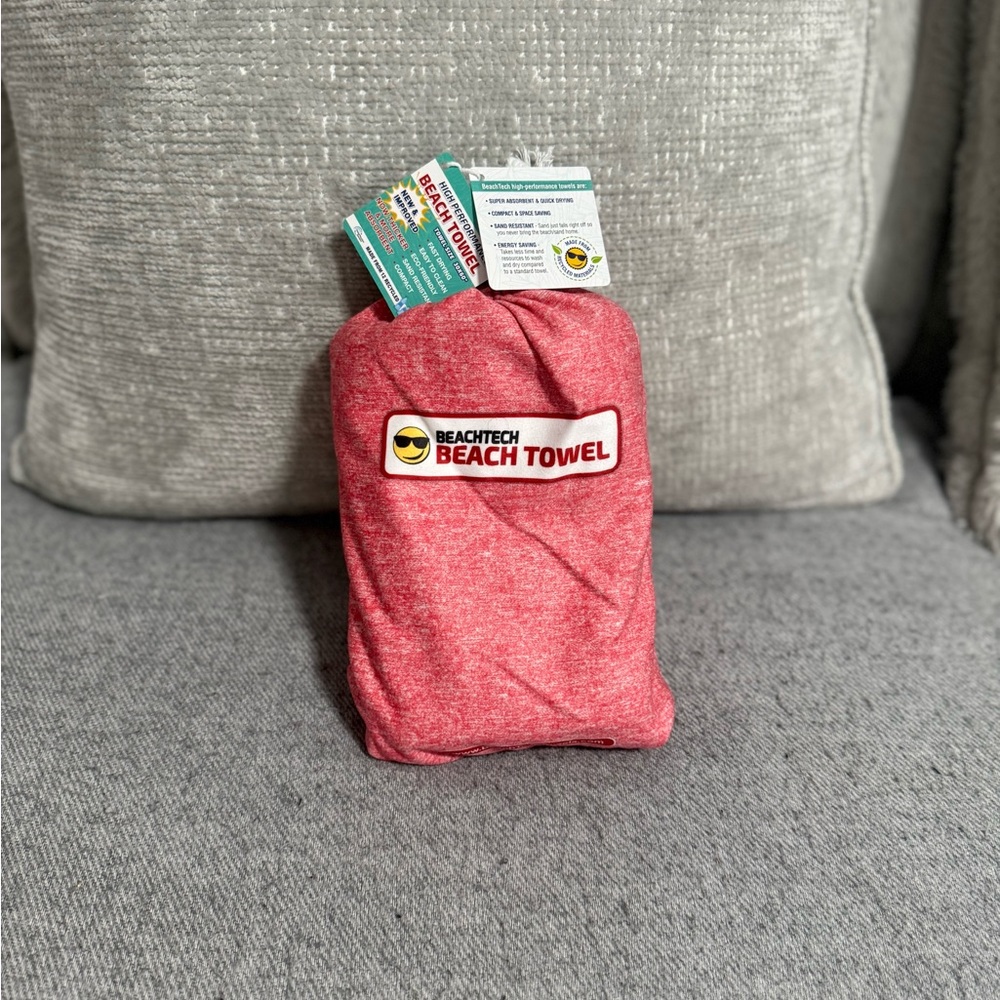 BeachTech Red Beach Towel